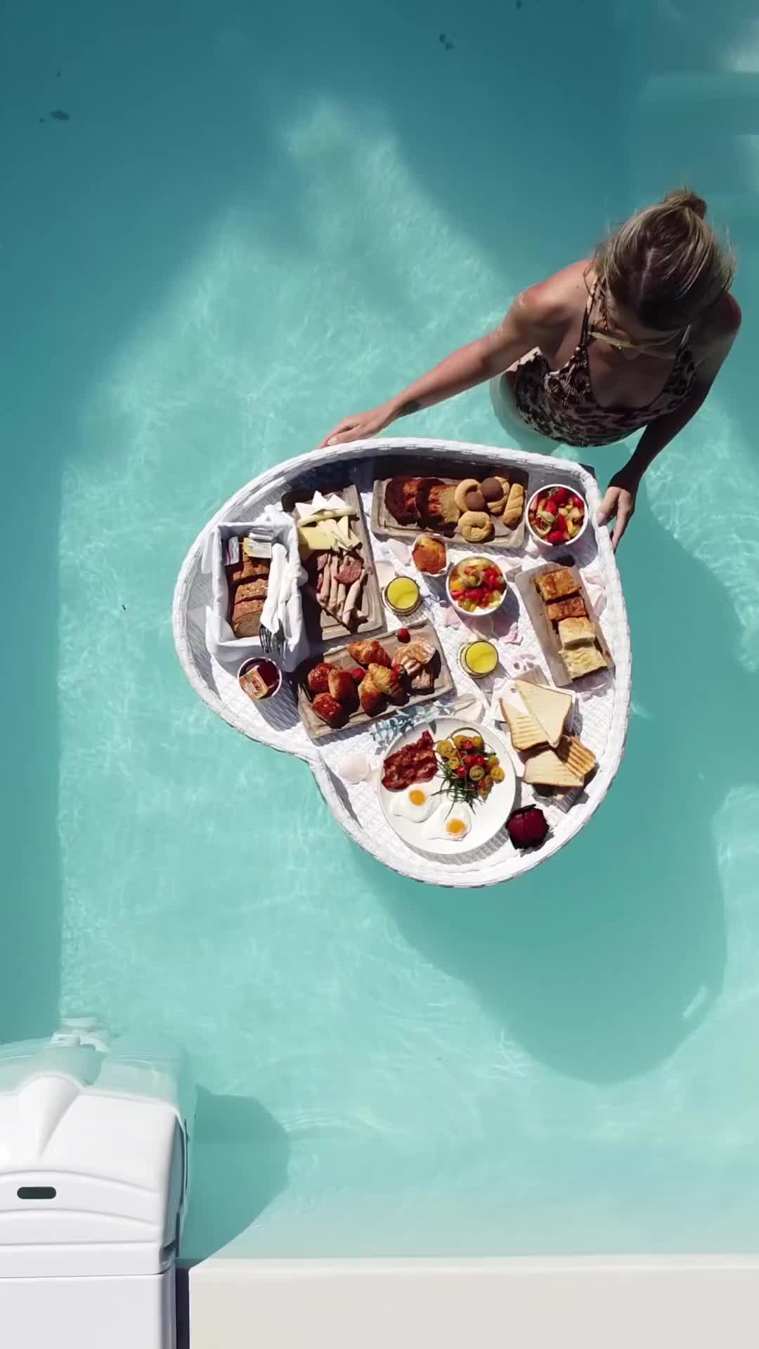 Floating Breakfast at Crystal Waters Lefkada