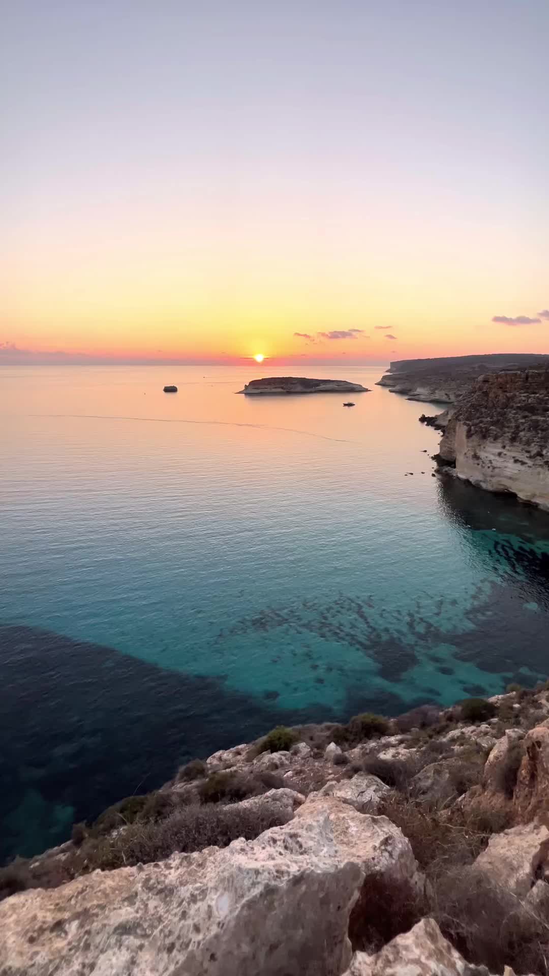 Discover Lampedusa's Tranquil Beauty at Sunset