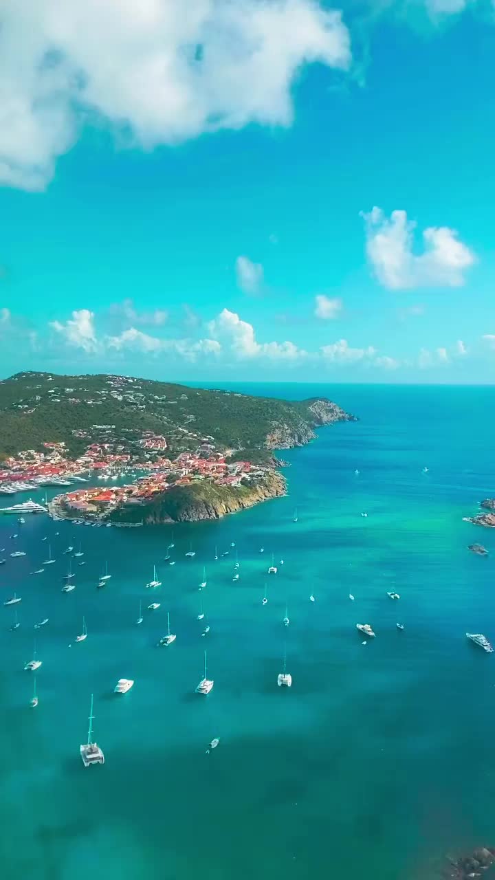 Scenic Island Landing in St Barths: Aerial Views