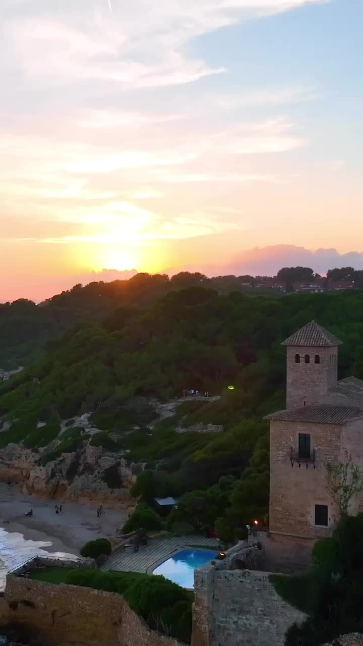 Stunning Sunset Over Castell de Tamarit, Spain