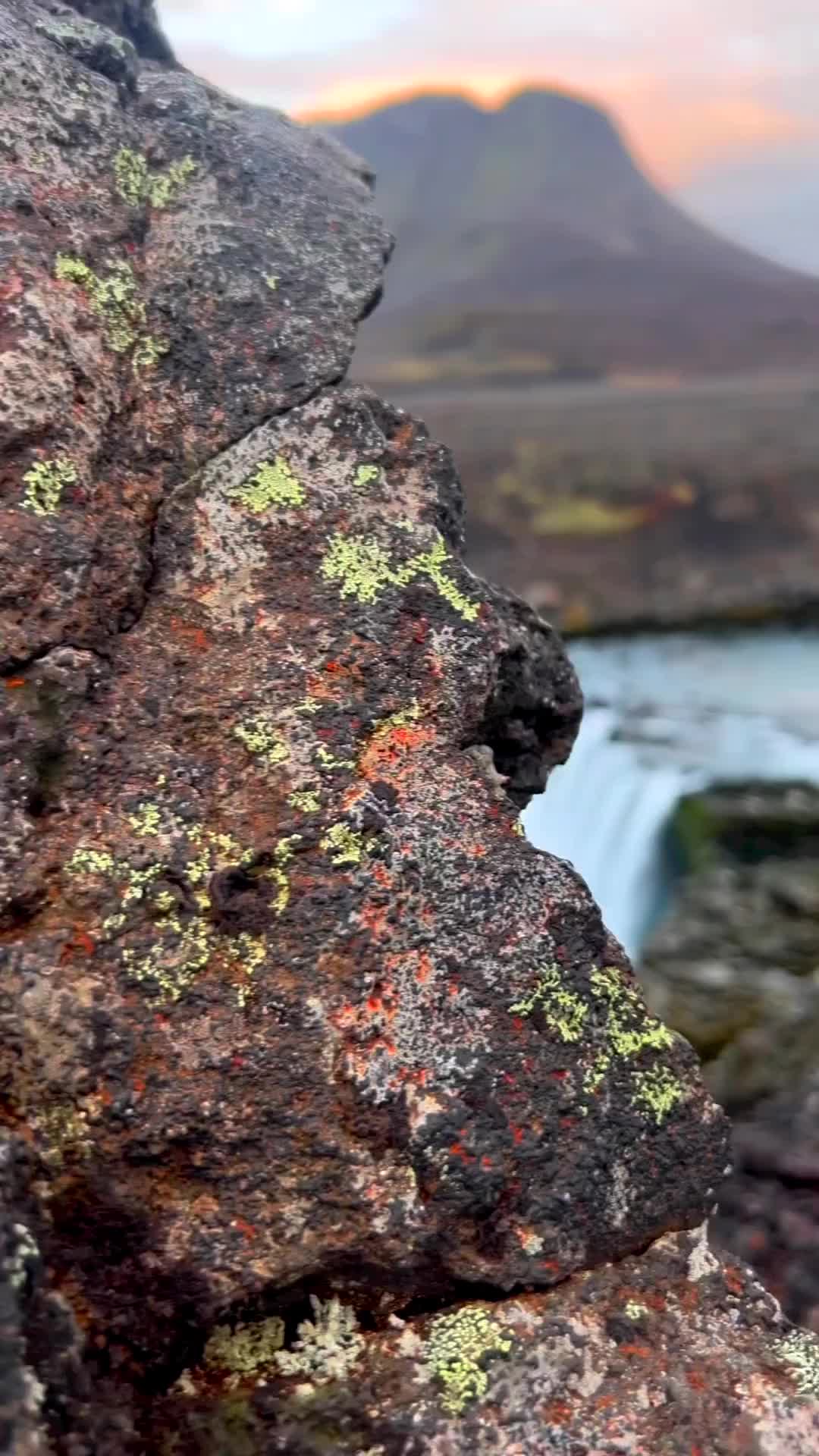 Mesmerizing Icelandic Volcano Eruption at Þjófafoss