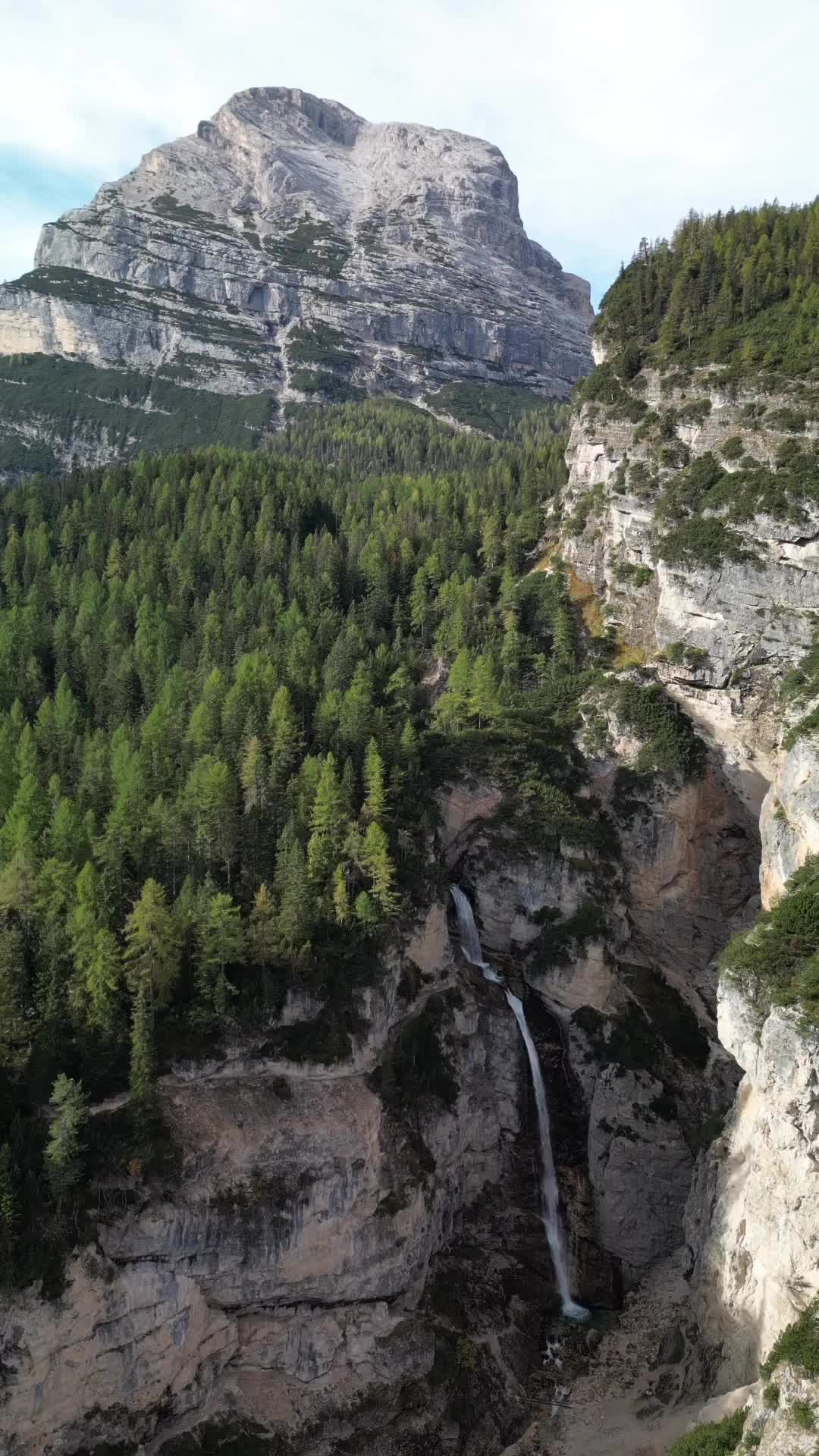 Discover the Majestic Fanes Waterfall in the Dolomites