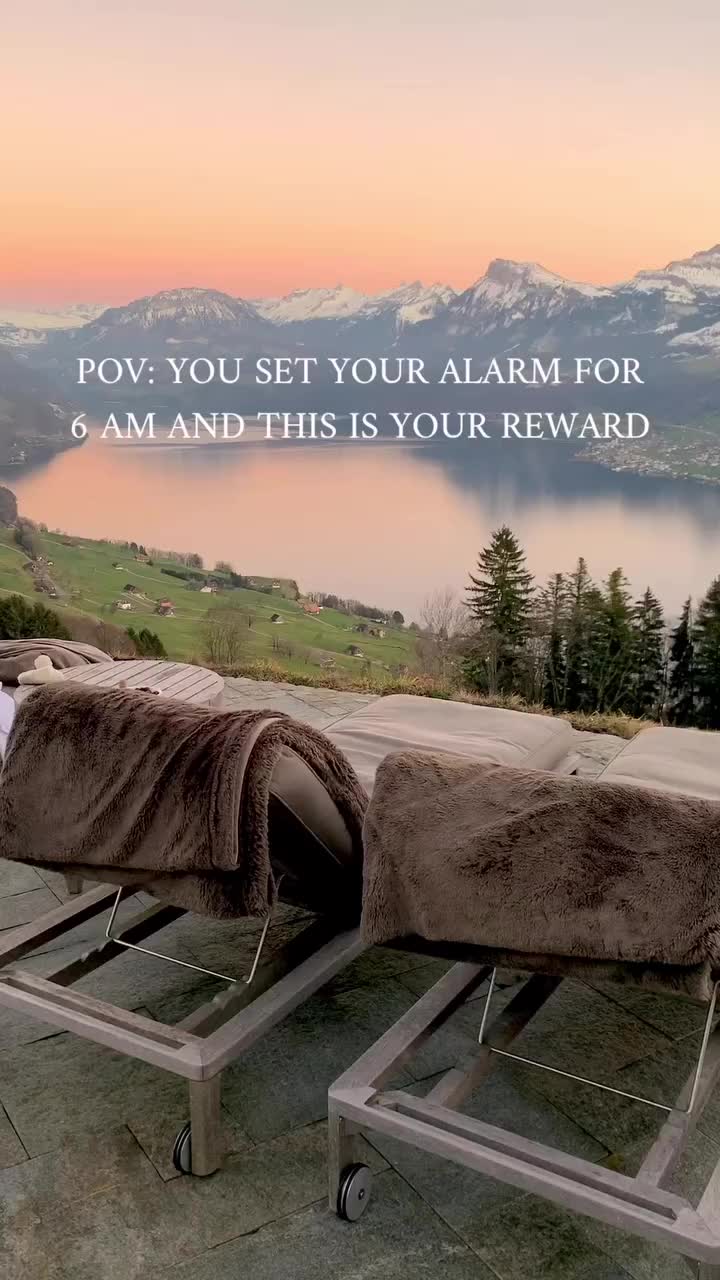 Rewarding 6 AM Sunrise at Villa Honegg in Switzerland