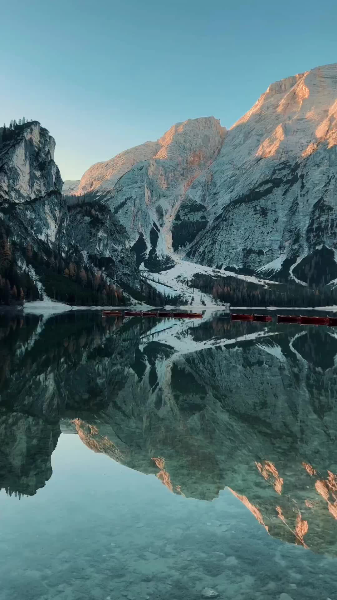 Mesmerizing Autumn Reflection at Pragser Wildsee