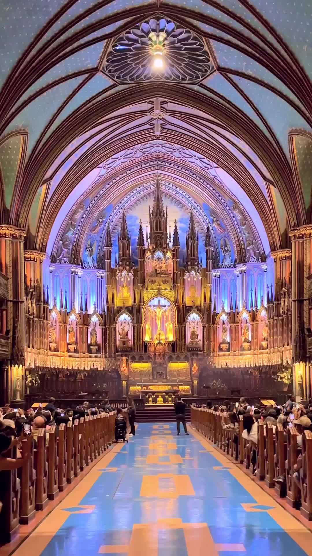 Inside the Notre-Dame Basilica of Montréal