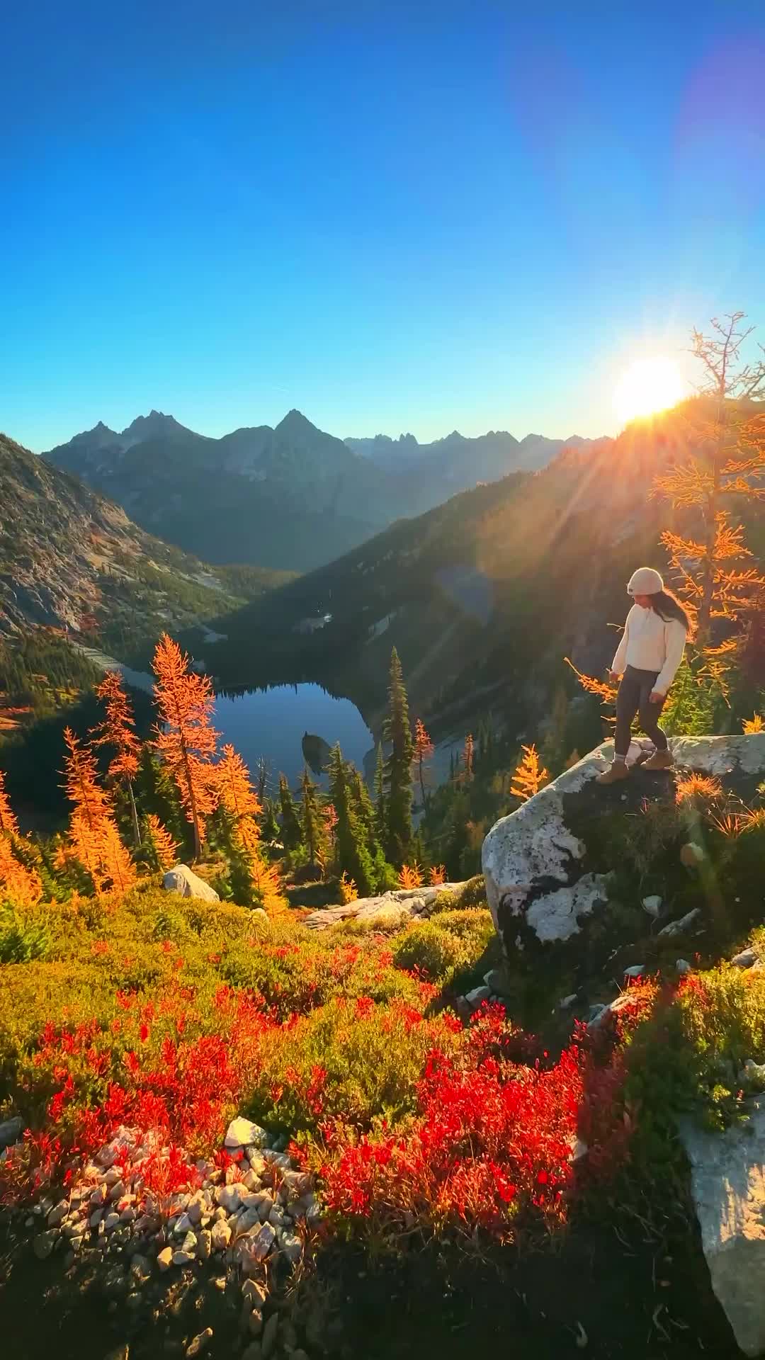 First Light in the Mountains at Heather-Maple Pass