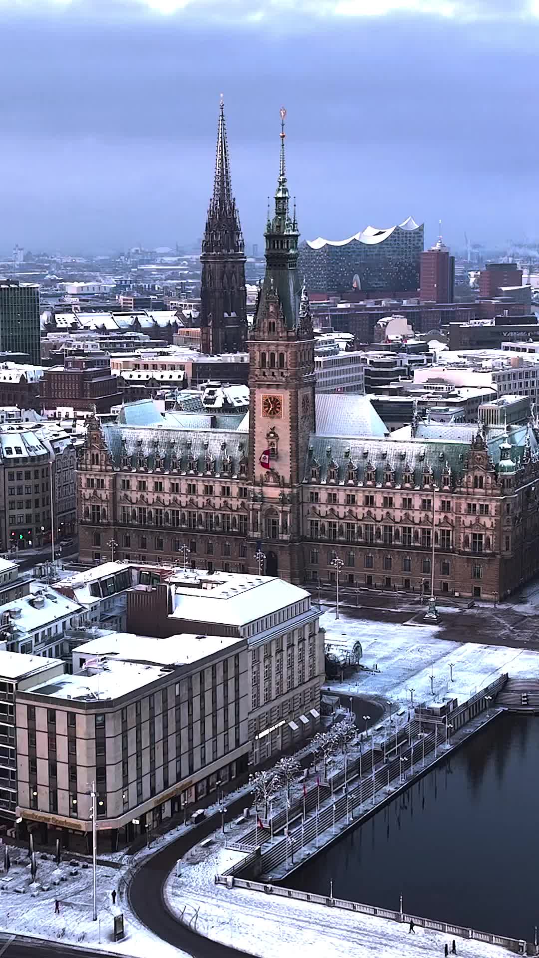 Hamburg Covered in Snow - A Winter Wonderland