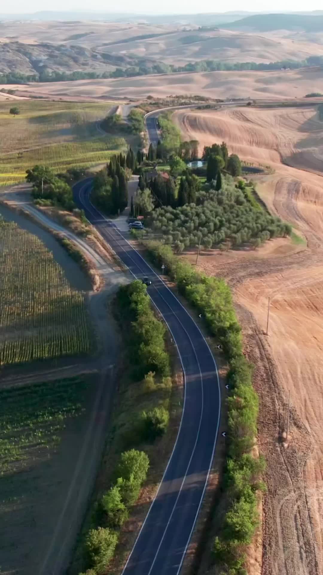 Val d'Orcia Street: Scenic Drive Through Tuscany
