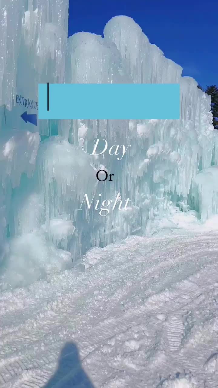 Ice Castles in New Hampshire: Day vs Night Magic