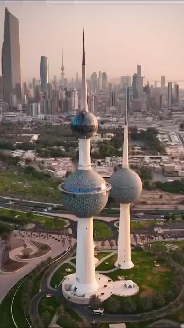 Sunset Views at Kuwait Towers 🌇🇰🇼