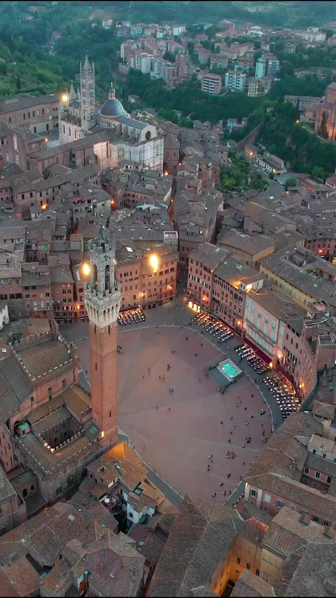 Discover Siena, Italy: Aerial Tour of Piazza del Campo