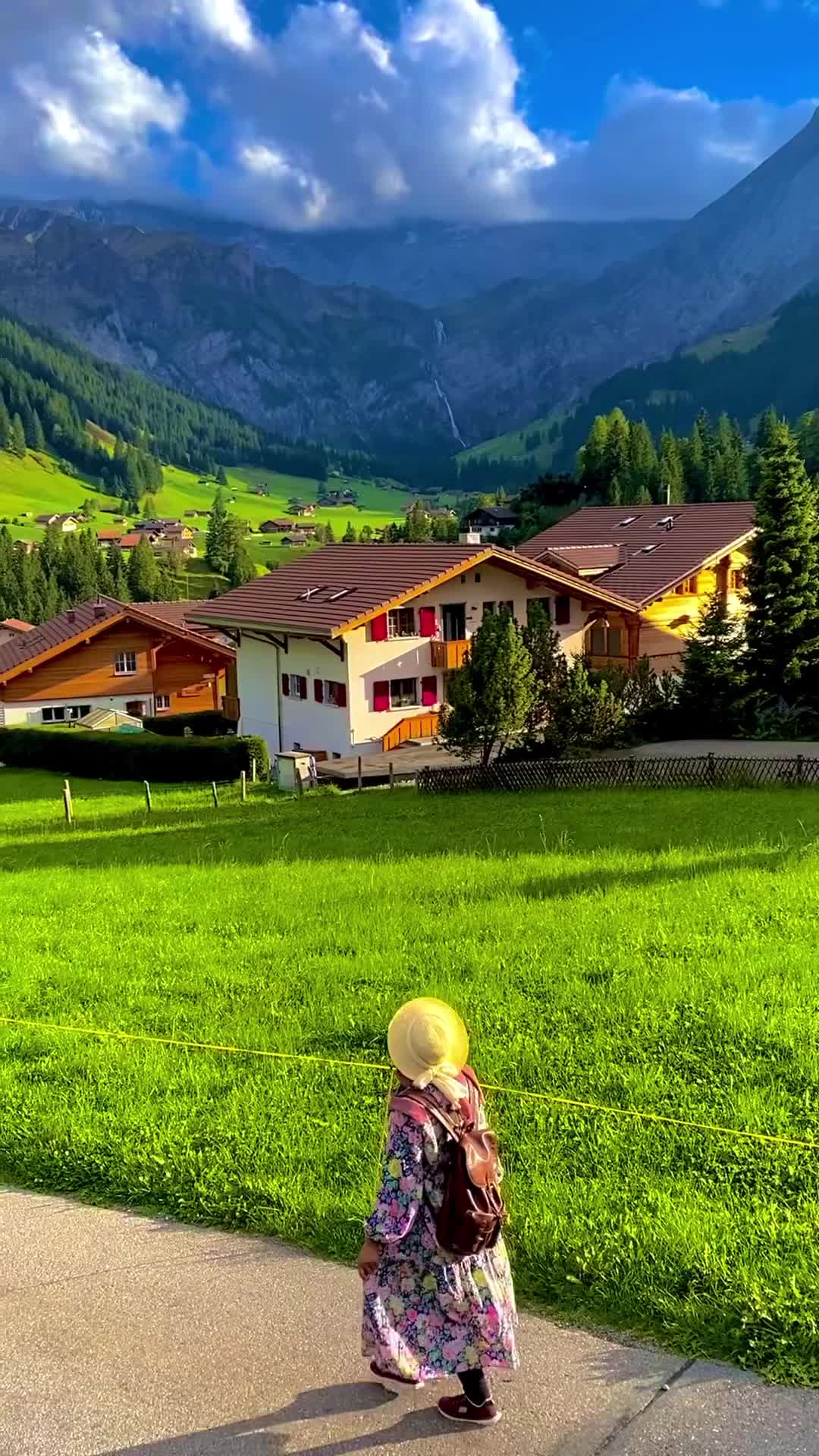 Spectacular Alpen Village in Berner Oberland, Switzerland