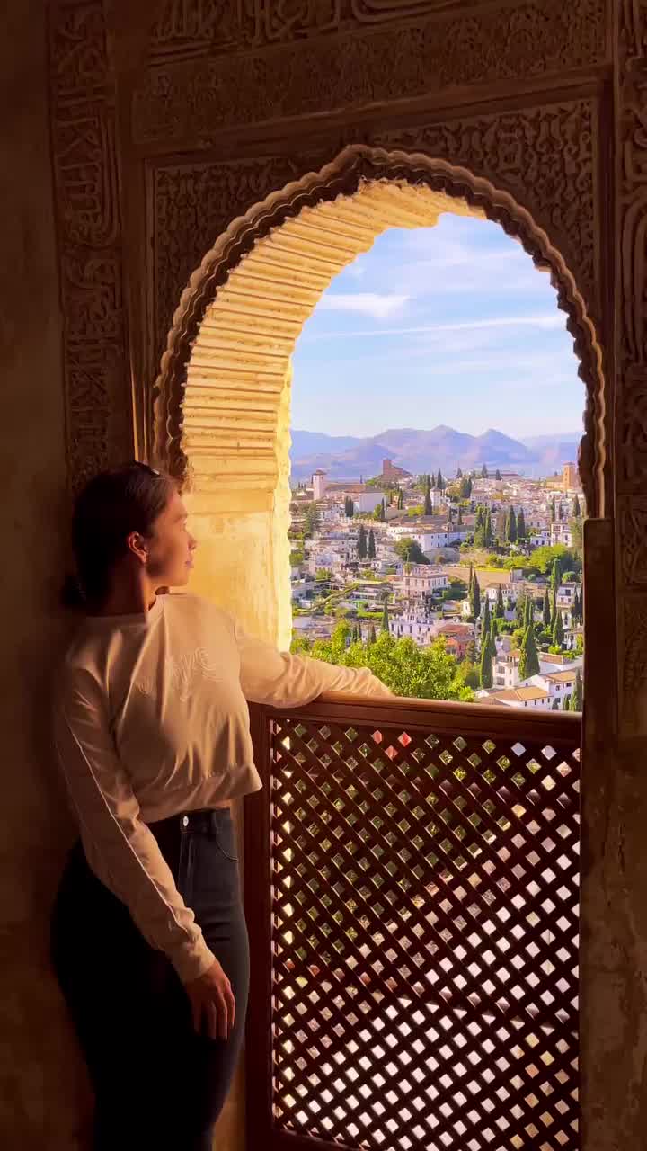 Perfect View from Alhambra Palace in Granada, Spain