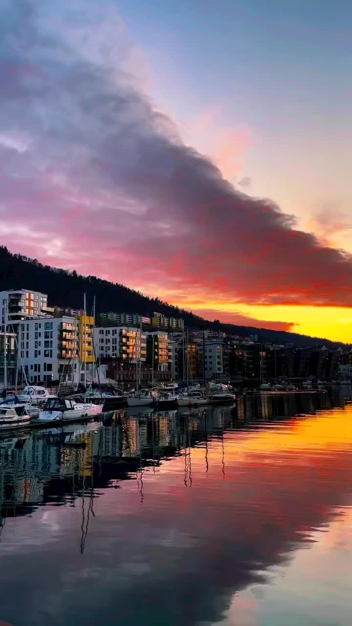Stunning Sunset Over Bergen, Norway
