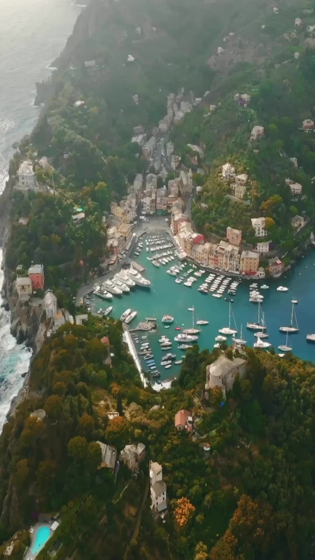 Fly Over Portofino: Italy's Picturesque Harbour