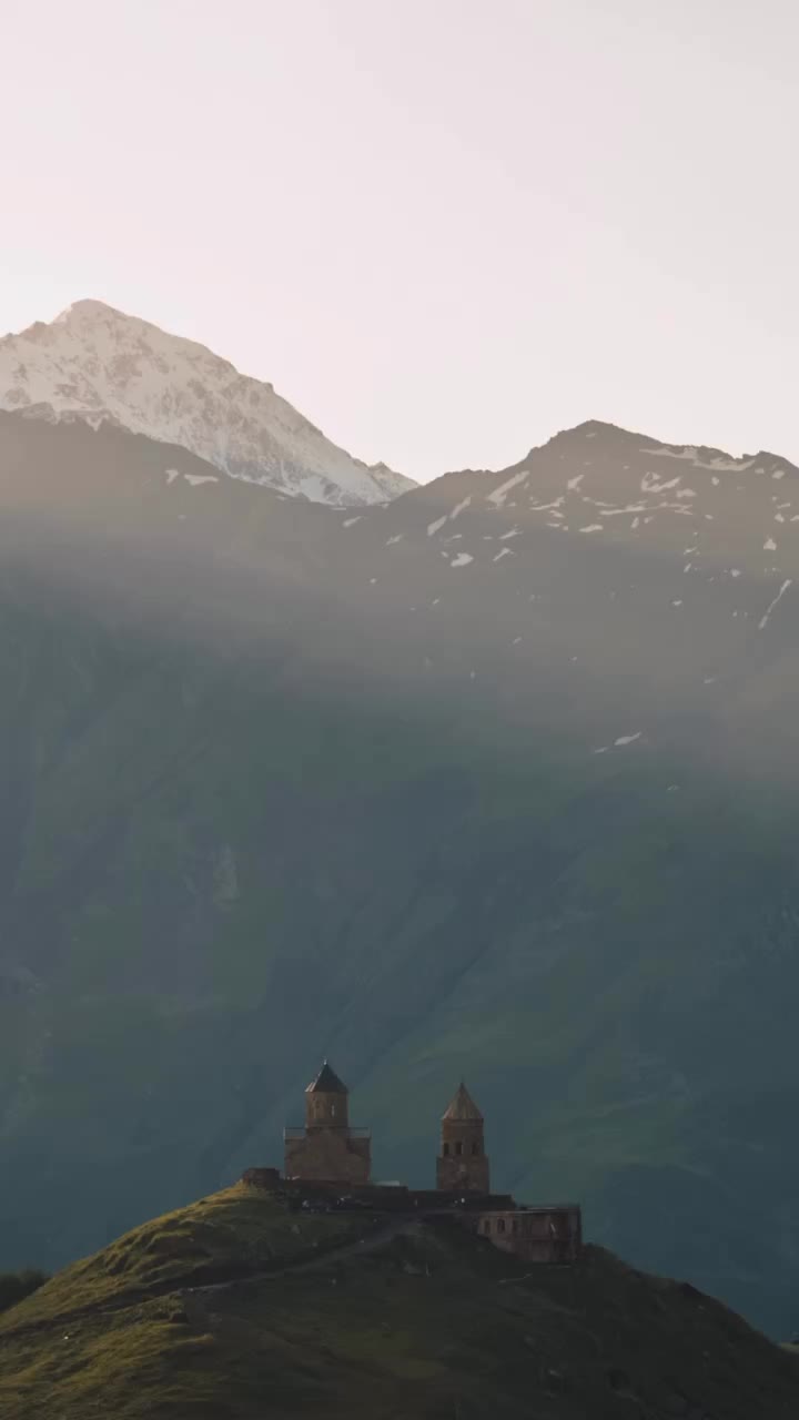 Morning Glory at Gergeti Trinity Church, Georgia