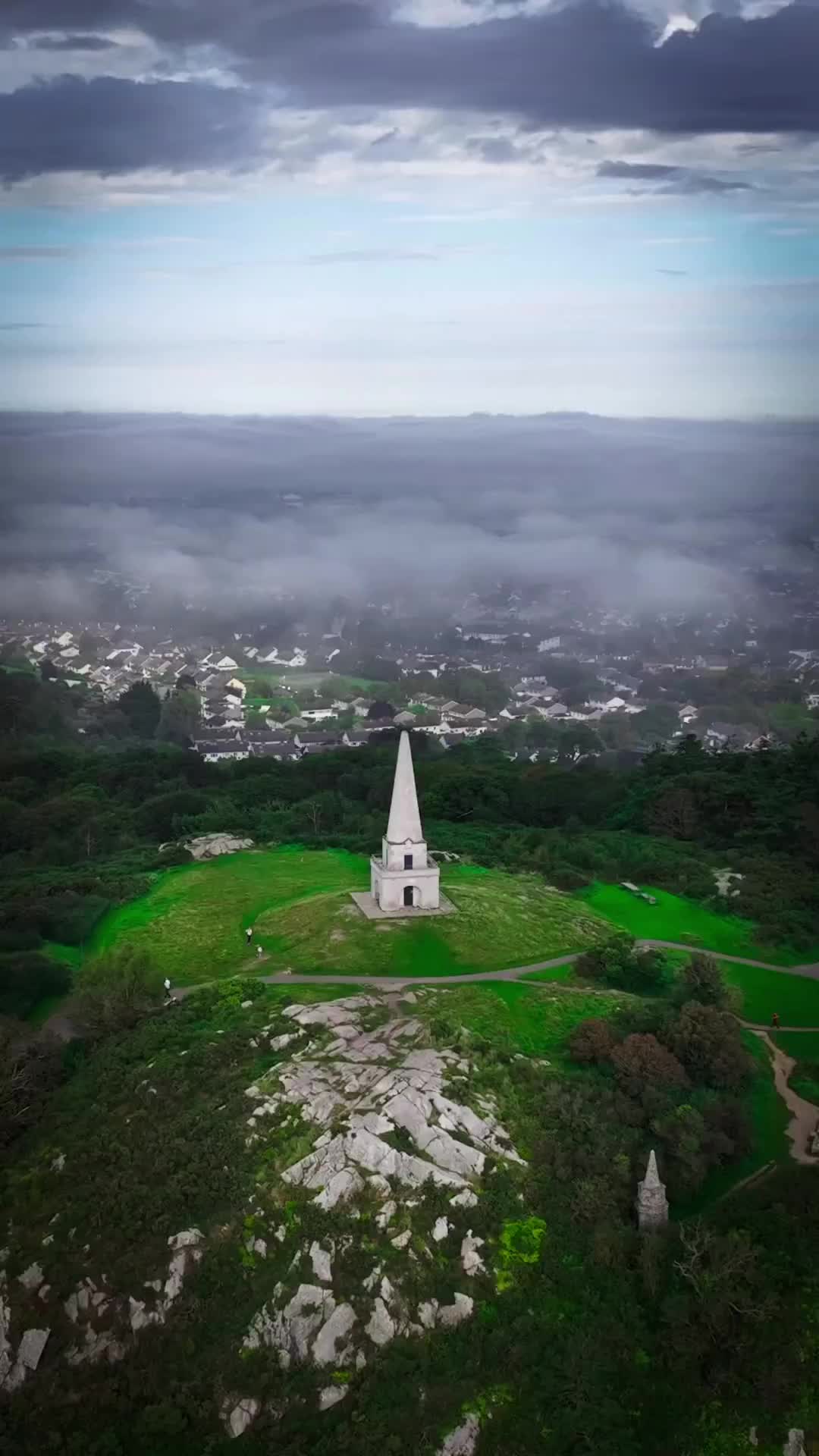 Killiney Hill Shrouded in Clouds | Dublin, Ireland Views