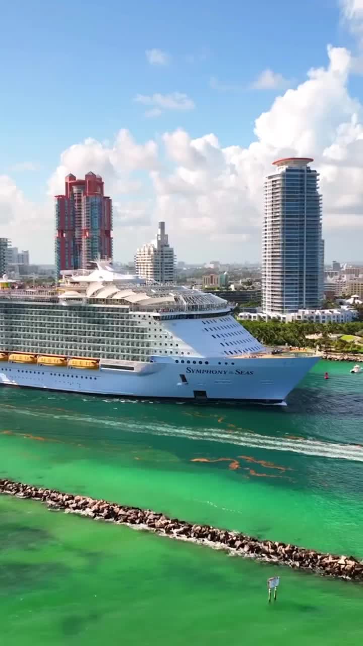 Symphony of the Seas Sails Past South Beach Miami