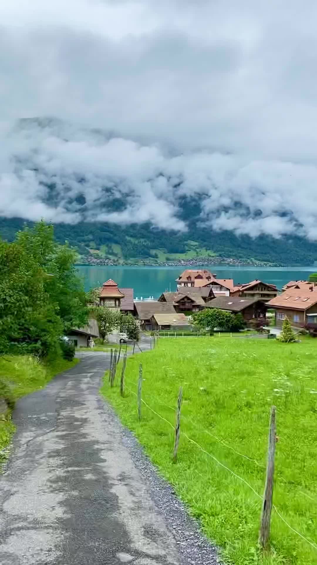 Rainy Day in Iseltwald, Switzerland 🌧️🇨🇭