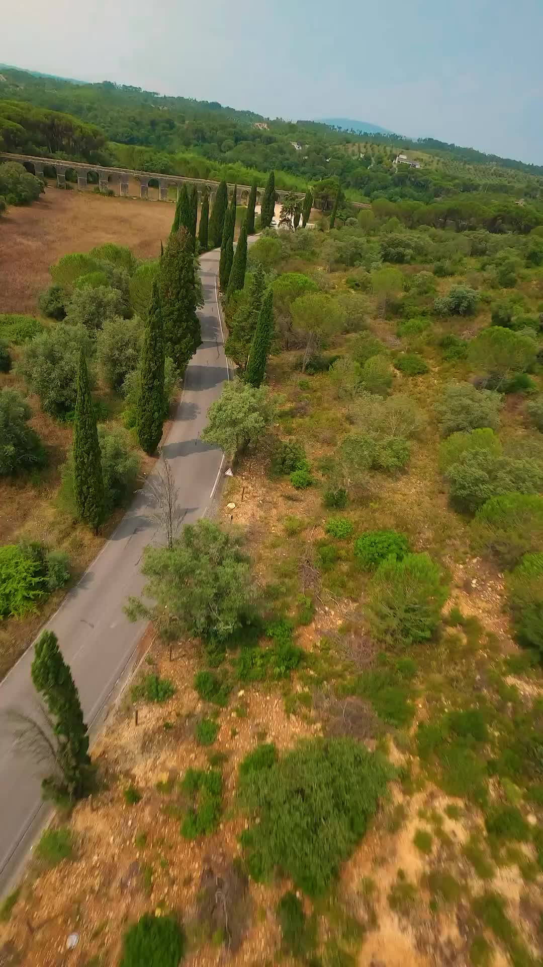 Cinematic Drone Tour of Aqueduto dos Pegões, Portugal