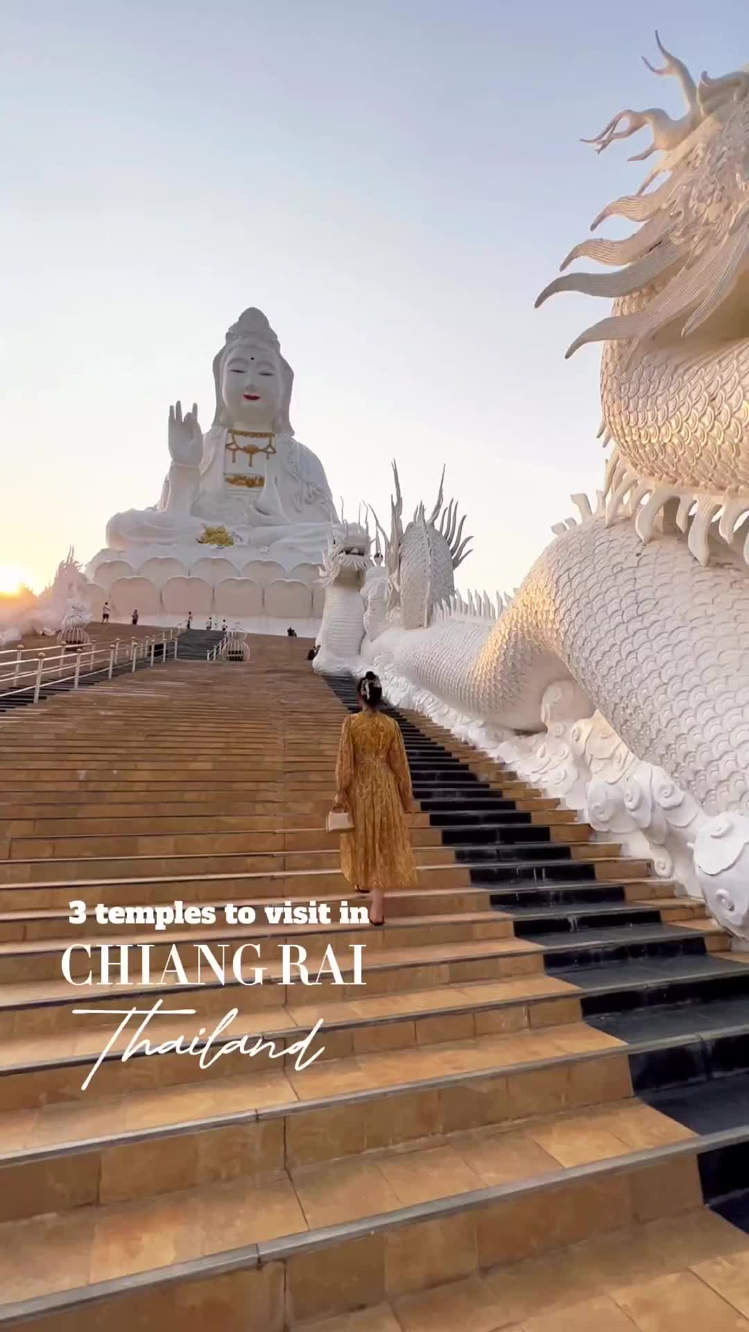 Temples to visit in CHIANG RAI Thailand 🇹🇭 
1️⃣ Wat Huay Pla Kang
2️⃣ Wat Rong Khun (White Temple)
3️⃣ Wat Rong Suea Ten (Blue Temple)

👗 @chicwish @bashparis 

________________________________________________
Follow @wisteria_voyage for more travel hidden gems & travel tips 💎 #thailandtravel #thailand🇹🇭 #chiangrai #chiangmai #thailand_allshots #adayinthailand #泰國 #thailandtemple #explorethailand #dametraveler #girlsborntotravel #amazingthailand