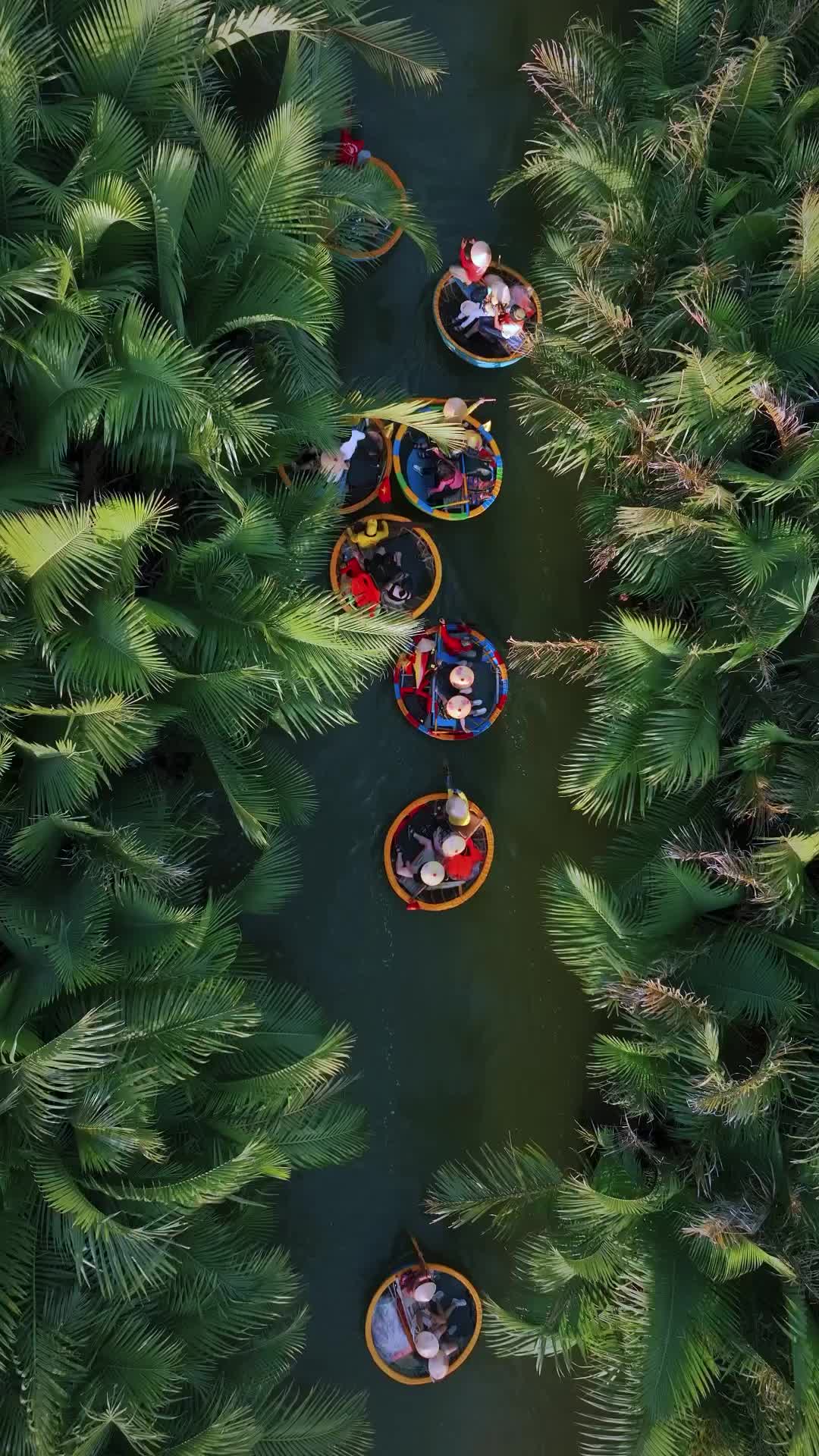 Exploring Iconic Coracle Basket Boats in Vietnam 🌊🇻🇳