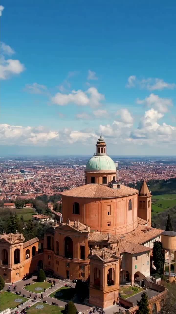 Aerial Tour of Santuario Madonna di San Luca, Bologna