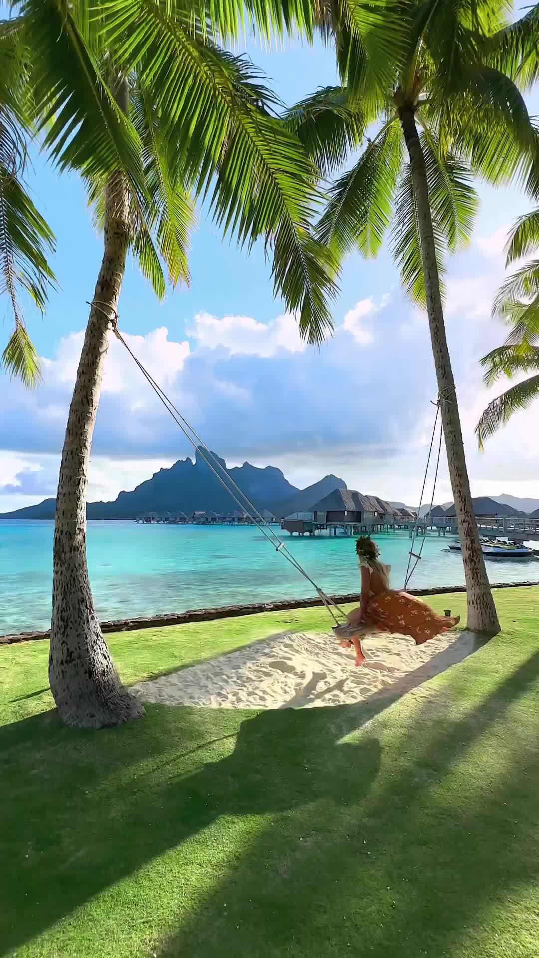 Prettiest Swing in the World: Bora Bora's Best View