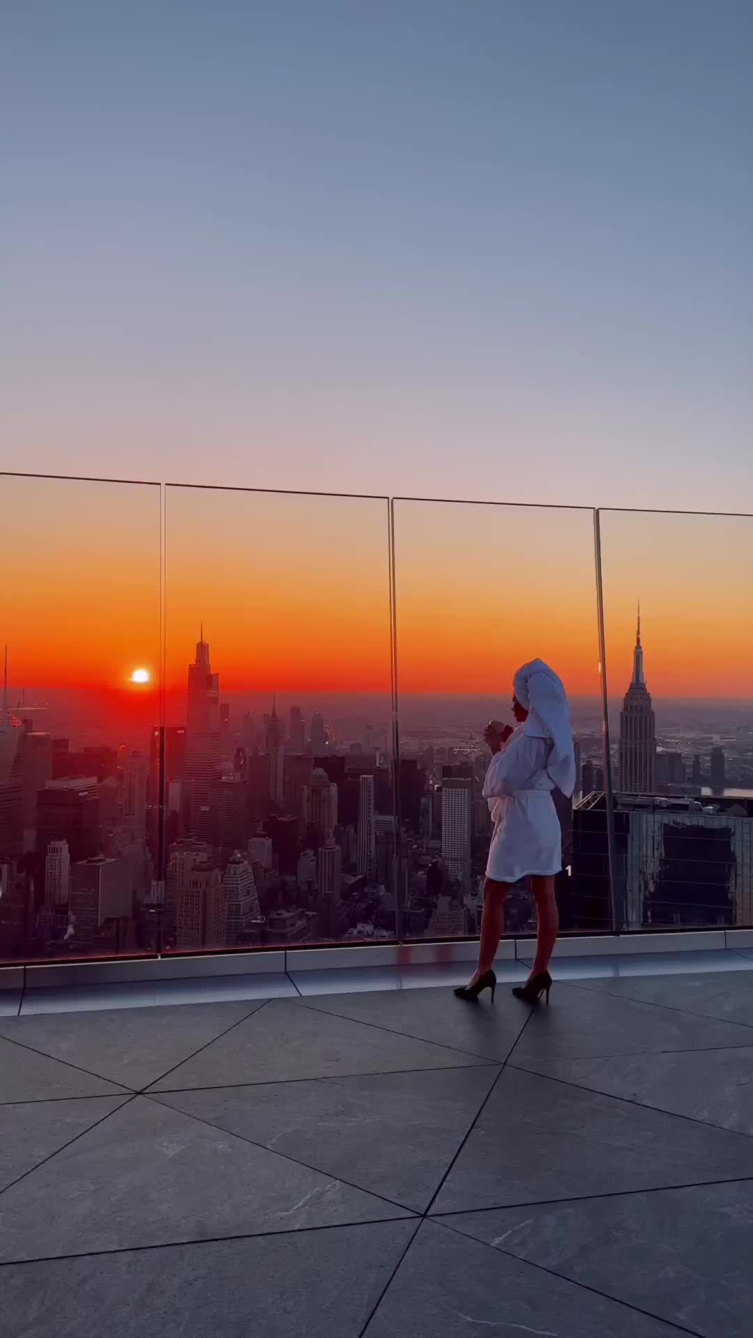 Magical Sunrise from The Edge, NYC’s 100th Floor 🌇