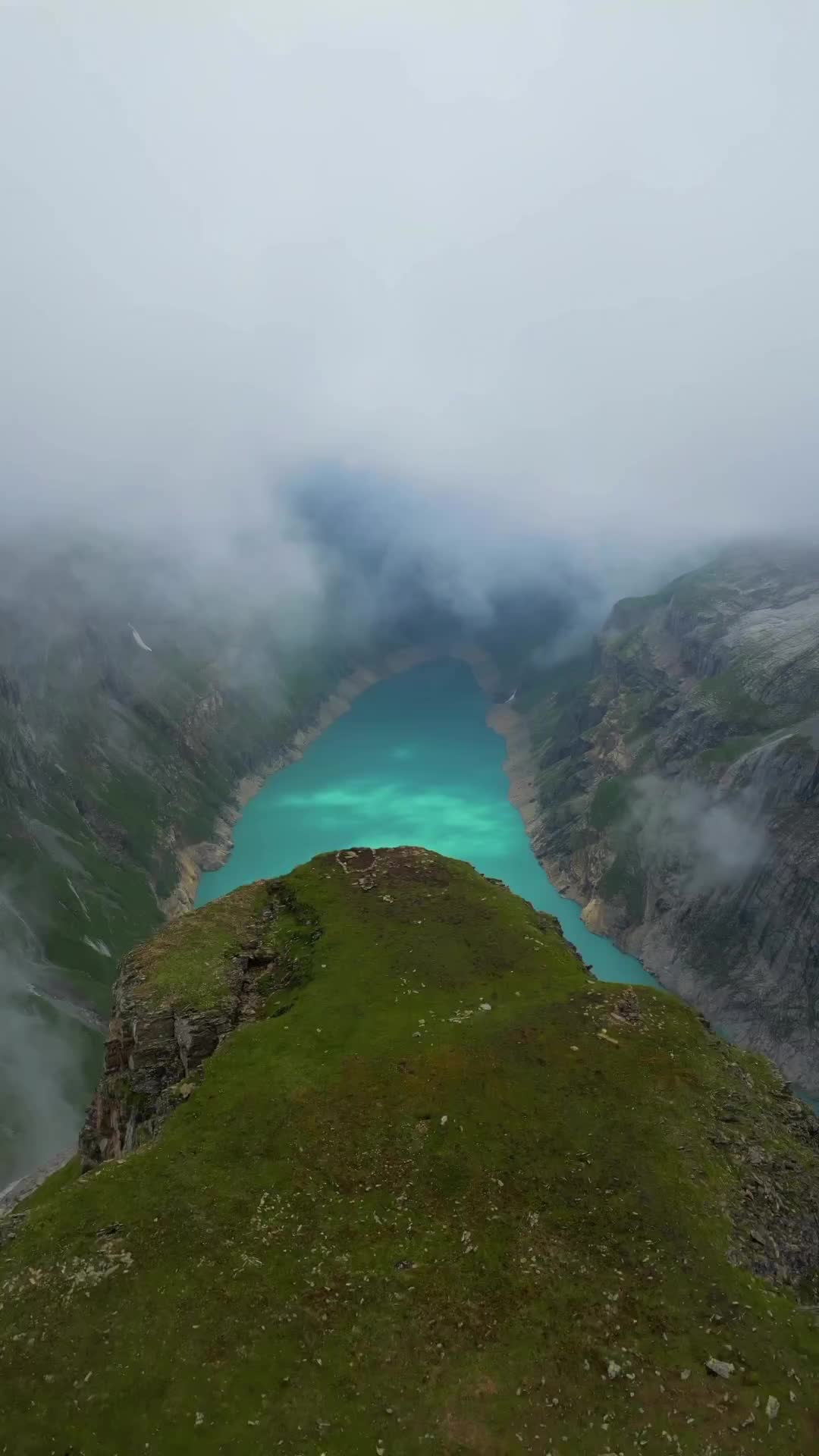 Cloudy Day in the Swiss Alps: Drone Views of Airolo