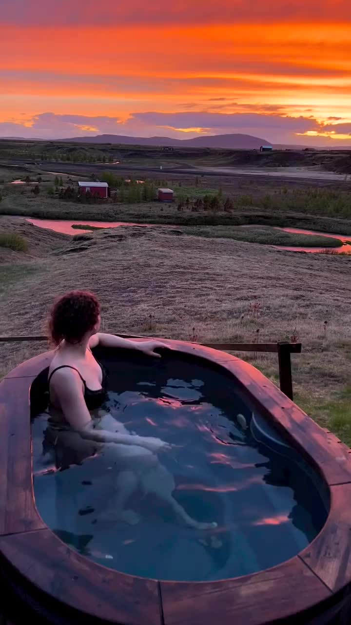 Stunning Midnight Sky at Panorama Glass Lodge, Iceland