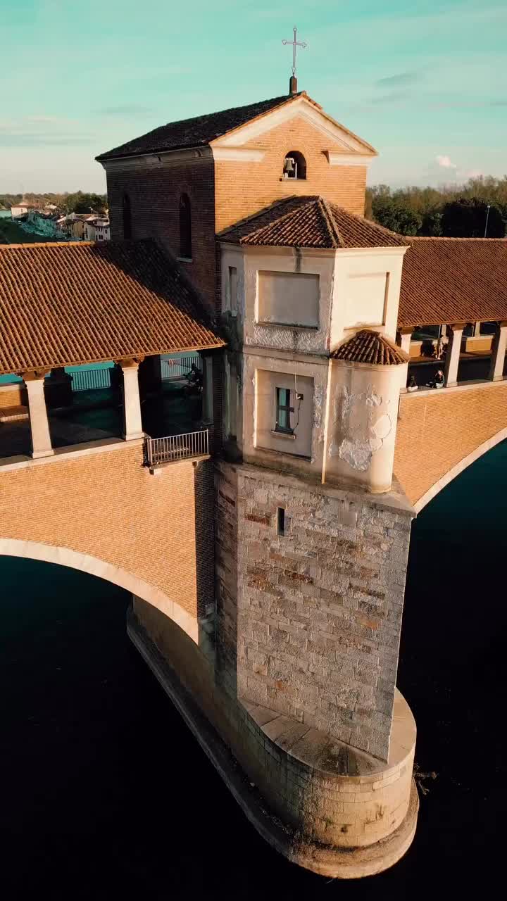 Stunning Views of Ponte Coperto in Pavia, Italy