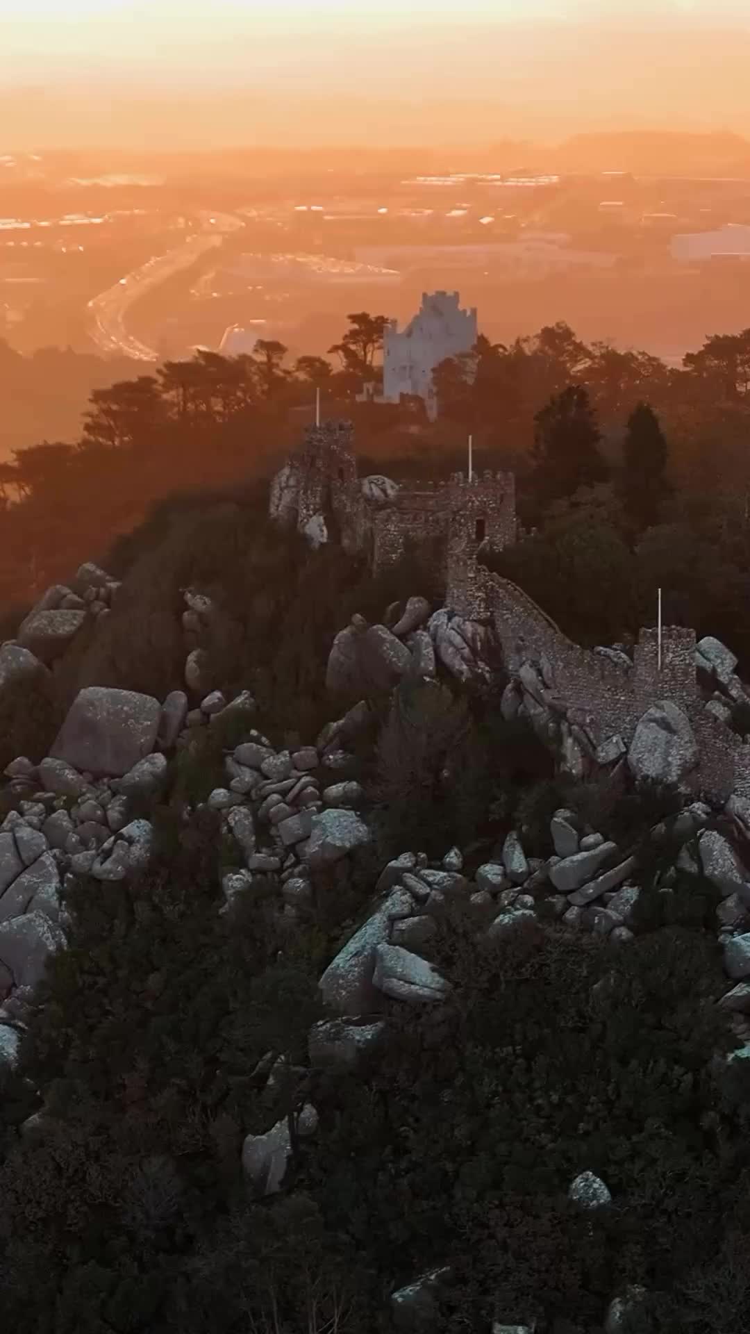 Sunrise Over Sintra's Castles in Portugal