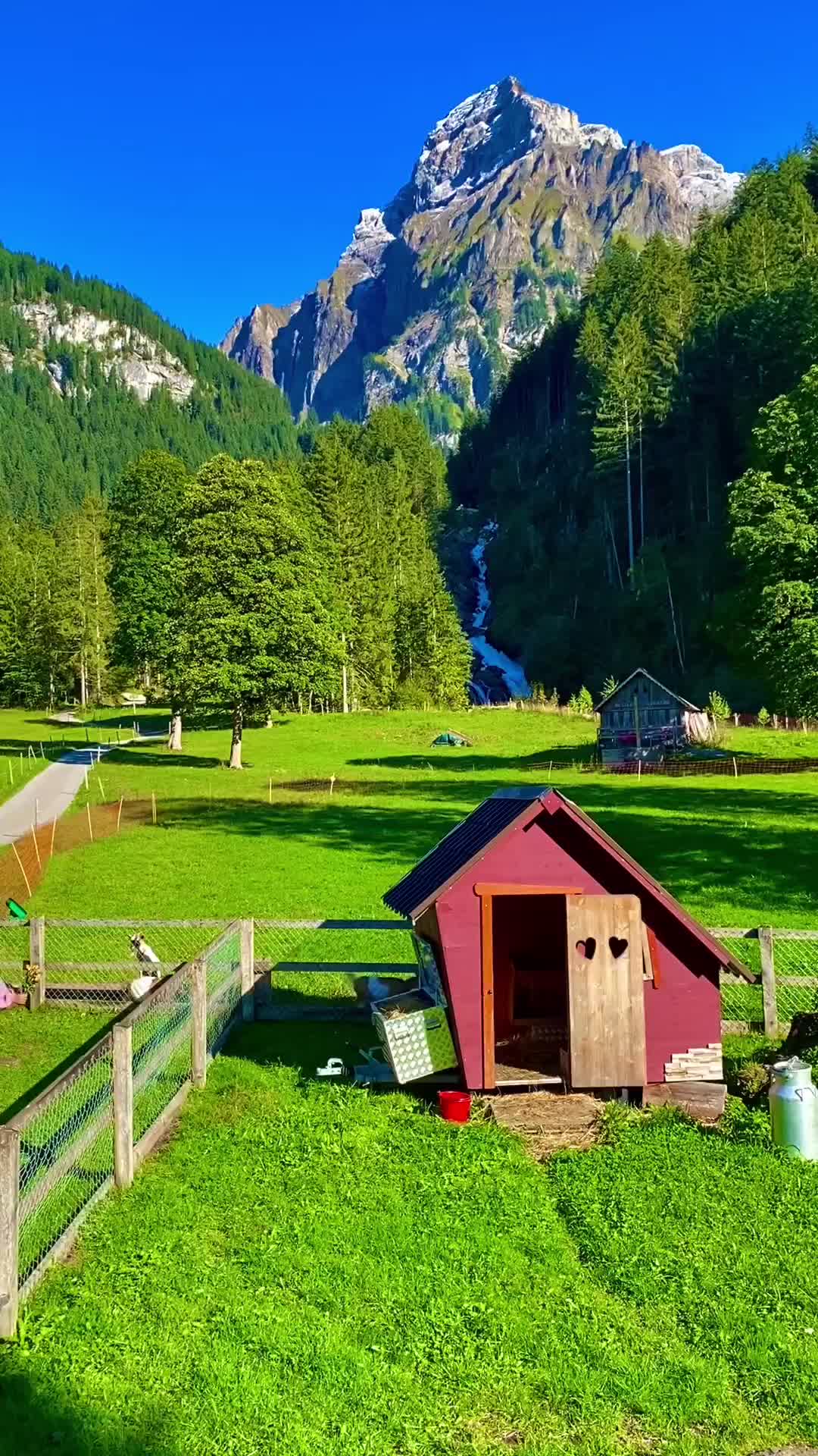 Stunning Simmenfälle Waterfall in Canton Bern, Switzerland