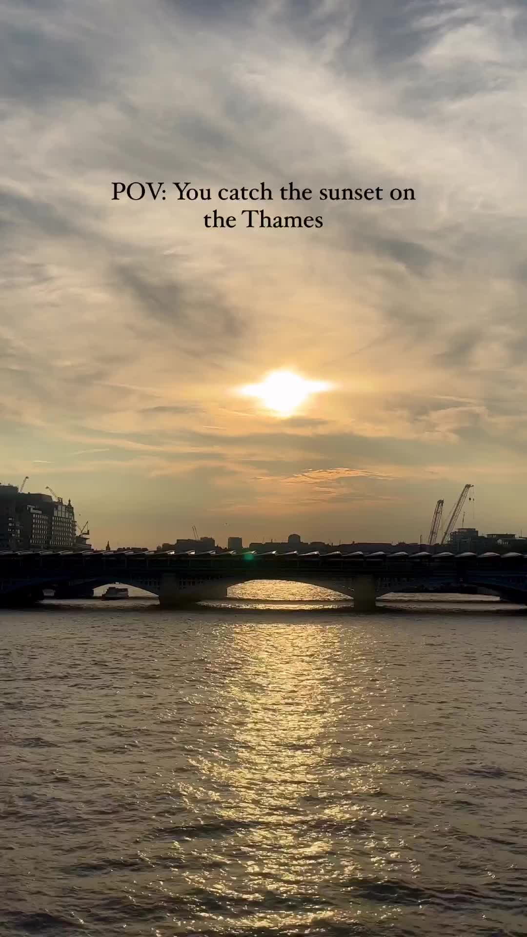 Stunning Sunset Over River Thames in London 🌇