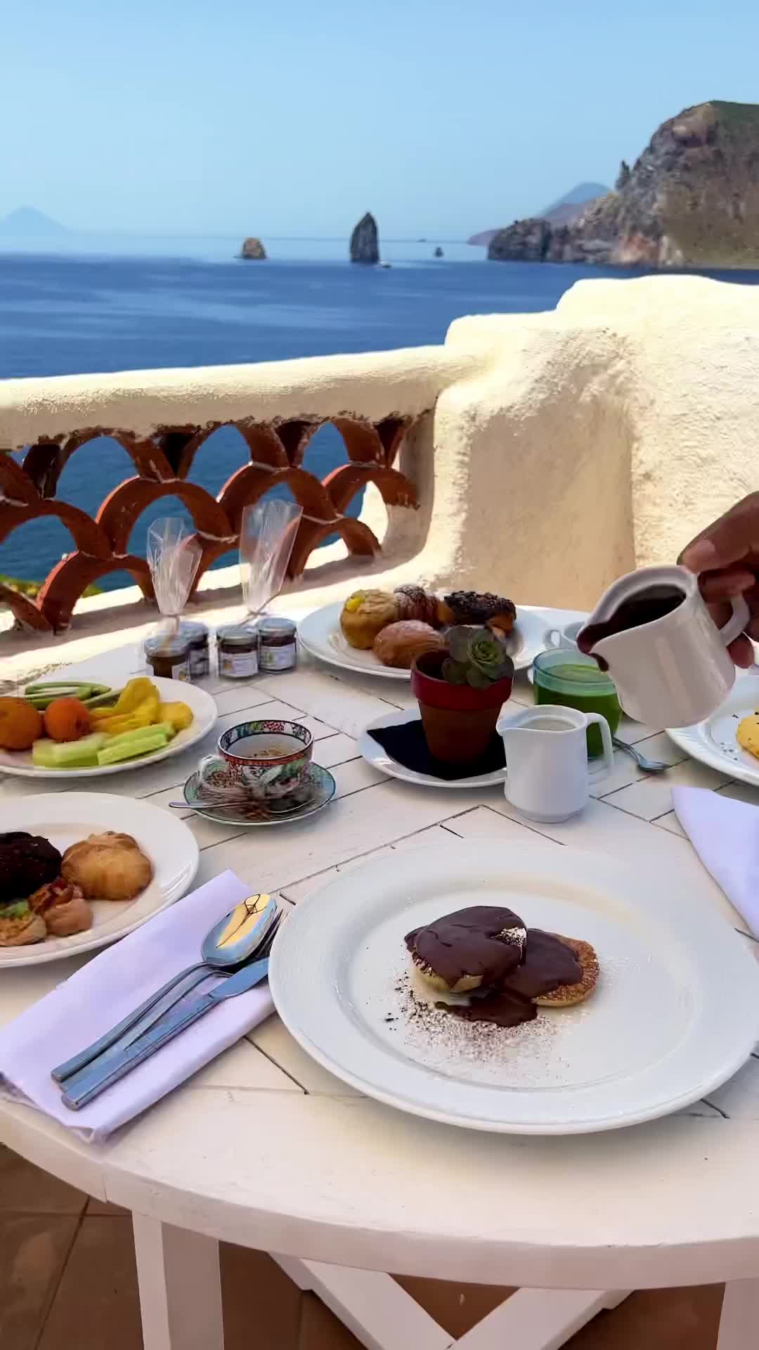 Breakfast with a View at Therasia Resort, Italy