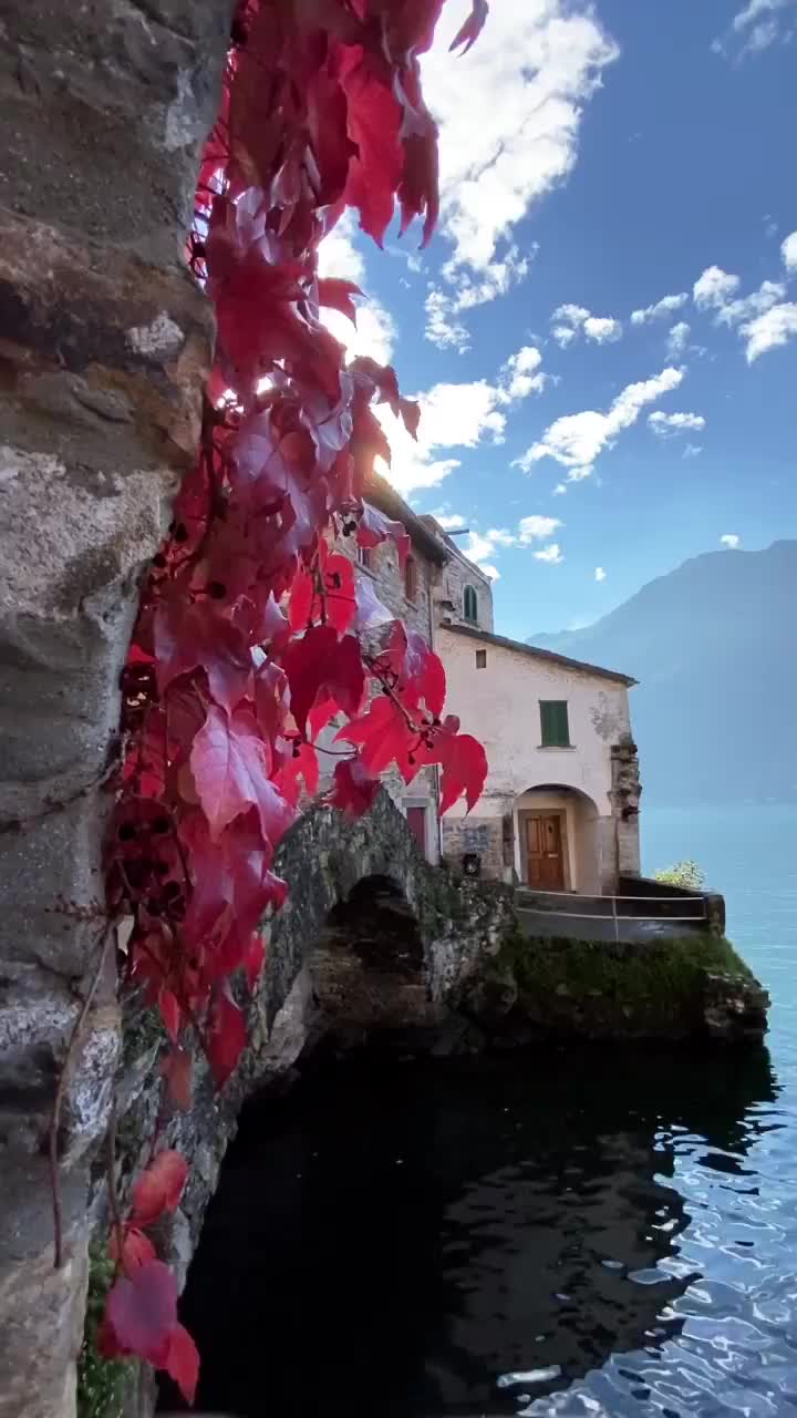 Autumn Colors and Lake Como's Serenity in Nesso, Italy