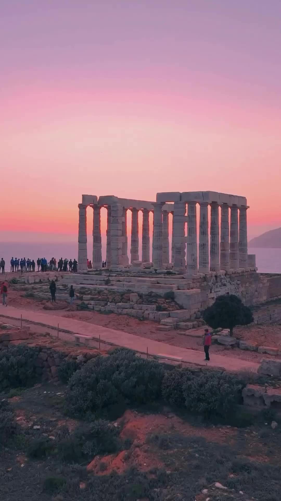 Breathtaking Sunset at Cape Sounion - Temple of Poseidon