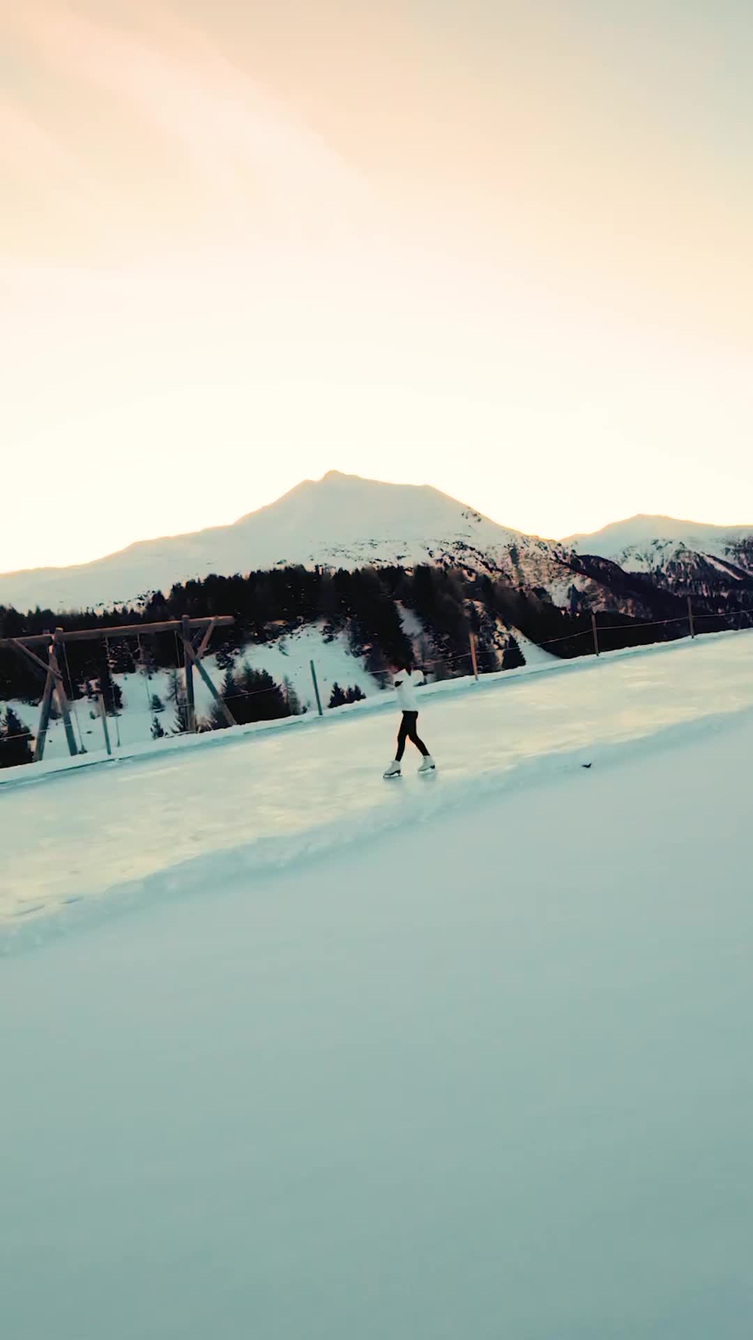 Sunrise Skate Fail: Snowy Adventure in Swiss Alps