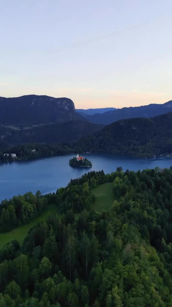 Stunning Twilight Over Bled Lake, Slovenia