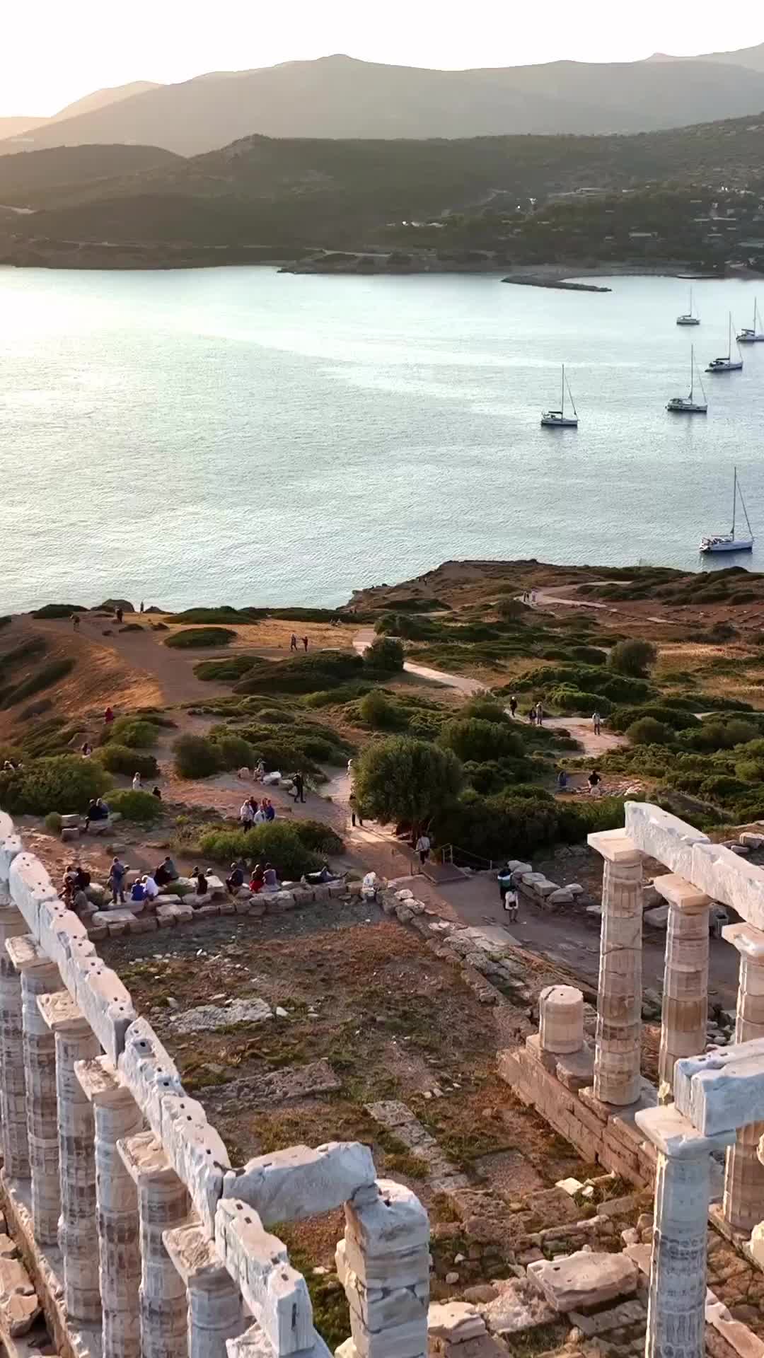 Temple of Poseidon Sounion: Aerial Drone Tour 🇬🇷