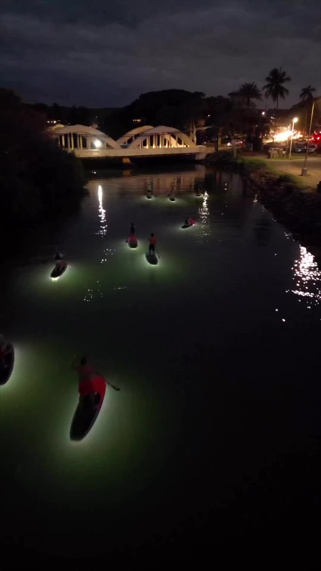 Evening SUP Session on Oahu's Anahulu River 🌙🏝