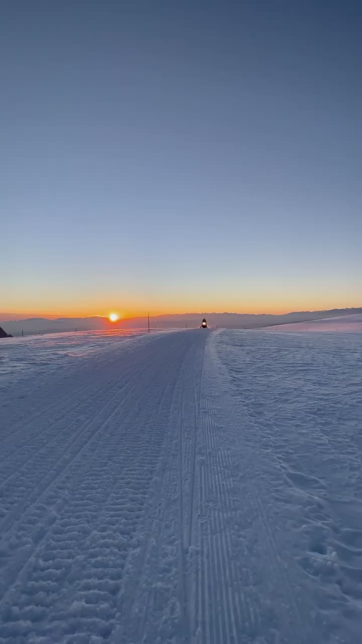 Stunning Sunset Skidoo Ride in Seiser Alm, Italy