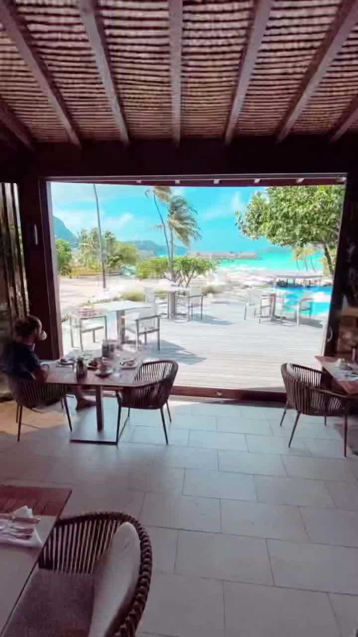 Best Breakfast View at Le Bora Bora by Pearl Resorts