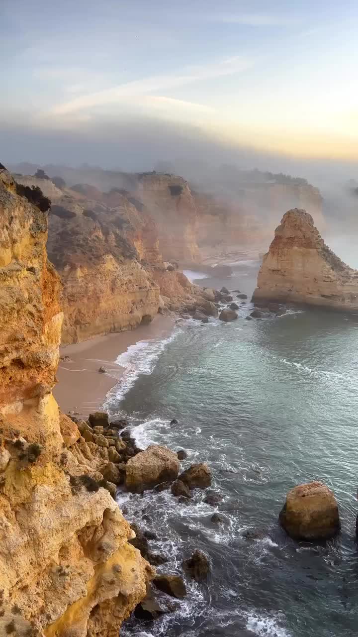 Stunning Algarve Coast Sunrise in Carvoeiro, Portugal