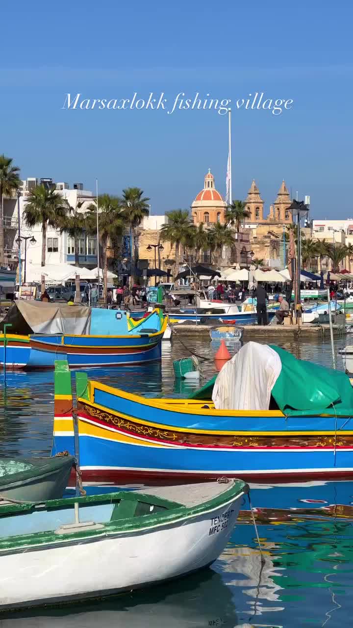 [SAVE for your future trip] Here is how to spend your time in Marsaxlokk fishing village:

📸 TAKE PICTURES OF LUZZU BOATS

Marsaxlokk harbour is a famous picture postcard spot in Malta. Enjoy its colourful traditional Maltese fishing boats - luzzus 🛶 and definitely take some pictures 📸

You will notice many boats have eyes 🧿 These eyes come from an old Phoenician tradition, and are usually referred to as the Eye of Orisis. Fishermen believe that these eyes protect them while they are in the sea so they can always come back to the shore safe.

🐟 HAVE LUNCH OR DINNER IN A FISH RESTAURANT 

As this is the fishing village, you’ll find many good fish restaurants overlooking the harbour. I recommend 🍽️ Liska Restaurant and particularly their grilled octopus 🐙 😋

🚤 GO ON A BOAT TRIP TO ST. PETER’S POOL

From the harbour you can take a boat tour to the St. Peter’s Pool, Il-Kalanka, and Hofriet Window. All of these are beautiful spots for swimming (or just sightseeing) with clear turquoise water and picturesque rock formations.

There are a lot of boat tour providers you can choose from along the harbour promenade. The prices are usually the same - in winter it was 10 euros per person for 1 or 1.2 hour tour. In summer the price may be slightly higher, like 15 euros. 

The boats are different though - I personally liked 🛥️ Charlie’s Boat Trips. Their boat was large and steady,  the captain kept saying “it’s a safety boat” - so you can stand, you can walk in the boat, you can dive from the boat… which is really cool if you plan to swim! The boat was comfier compared to the other ones I saw there. And captain was fun, friendly and informative 👍 if you want to find them, they are marked on Google maps.

🎣 VISIT THE FAMOUS MARSAXLOKK FISH MARKET 

If you go on Sunday morning you can catch the famous fish market. It starts at 8.30am and by 10am most of the seafood is already sold. So if you want to catch fishermen arriving with the catch of the day in the rays of the morning sun - come well before the market opens ☀️

Hope you’re now adding Marsaxlokk to your Malta travel itinerary! If so, don’t forget to SAVE this post to refer to later 💙