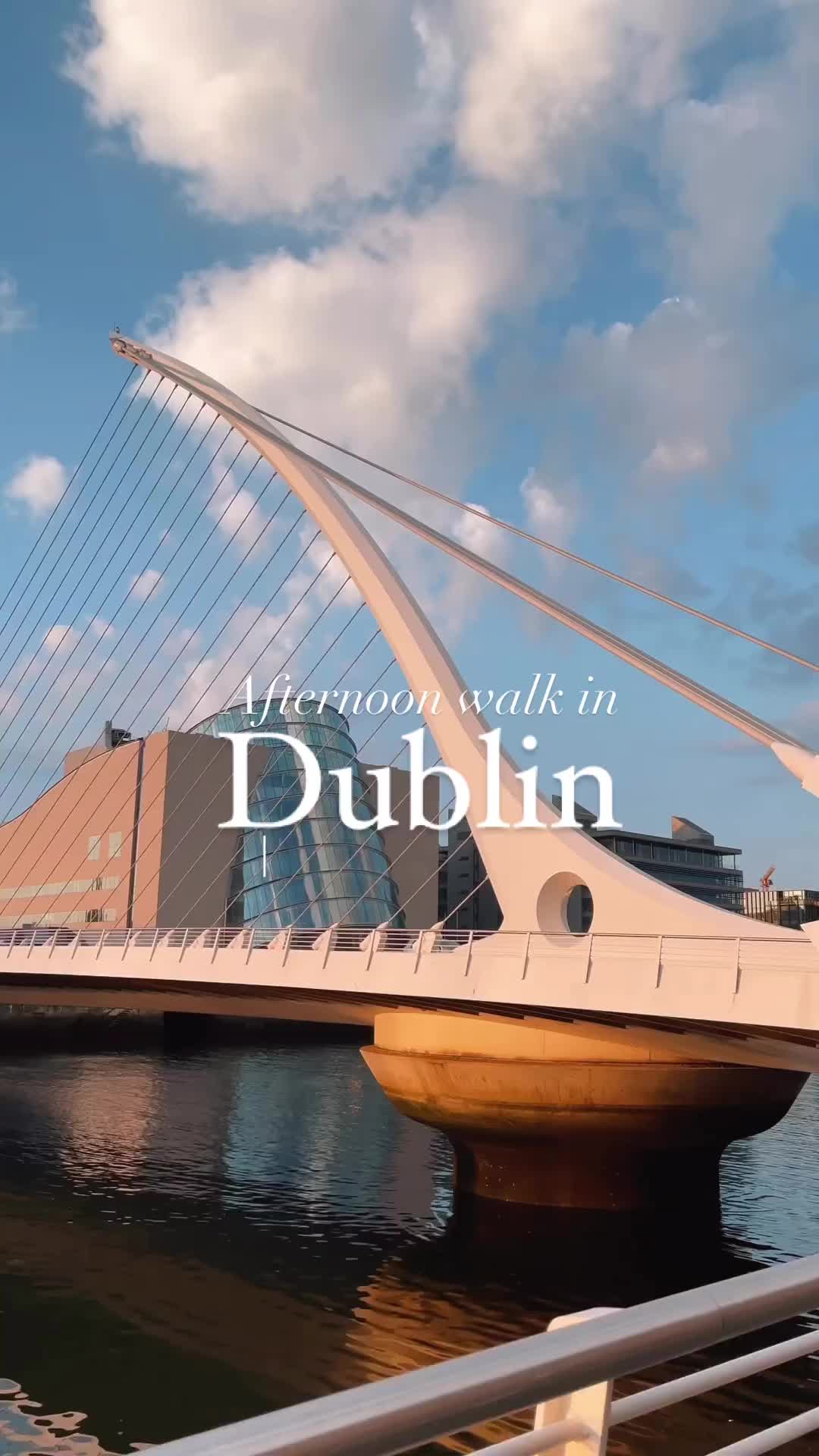 Free afternoon walk idea by @im.nowhere 

Duration: 1.5 hour | Follow these steps: 

Direct message "hey" to @im.nowhere to get FREE travel guides ✅

1. Start at  Samuel Beckett's bridge
2. Have a coffee at Grand Canal Square
3. Proceed to Temple bar bar 
4. Check out The Umbrella street
5. and the iconic Christ Church 
6. Before going to the gardens of Dublin's Castle. 
7. End this epic walk with the friendly deer 🦌of Phoenix Park. 
 🤳Follow @im.nowhere for more travel ideas and free travel guides (link in bio)🌎

#visitdublin #ireland_daily #dublino #travelireland #irelandtravel #dublinireland #dublincity #dublin🍀 #thingstodoindublin