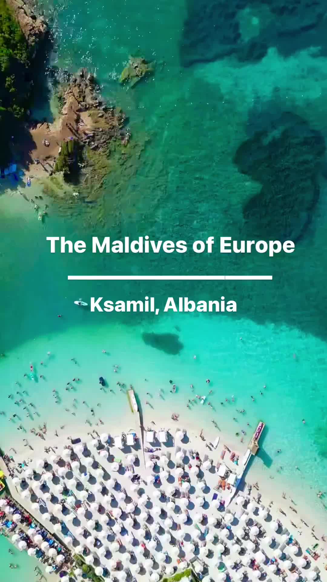 Ksamil is the paradise in Albania you can’t miss ! The nickname of the Maldives in Europe is fully deserved by its extraordinary beach experience !

🔹White sand beaches 
🔹Caribbean blue waters 
🔹Green islands 
🔹Beach clubs
🔹Sunset & nightlife

It might be busy but it’s the true definition of an amazing  Summer destination you need to go once in a lifetime!

Ready for that?

#ksamil #ksamil_albania #ksamilalbania #albania #visitalbania #albaniabeach #bestbeaches #paradise #paradisebeach #europetravel #europetrip #viralvideos #travelreels #reelsviral