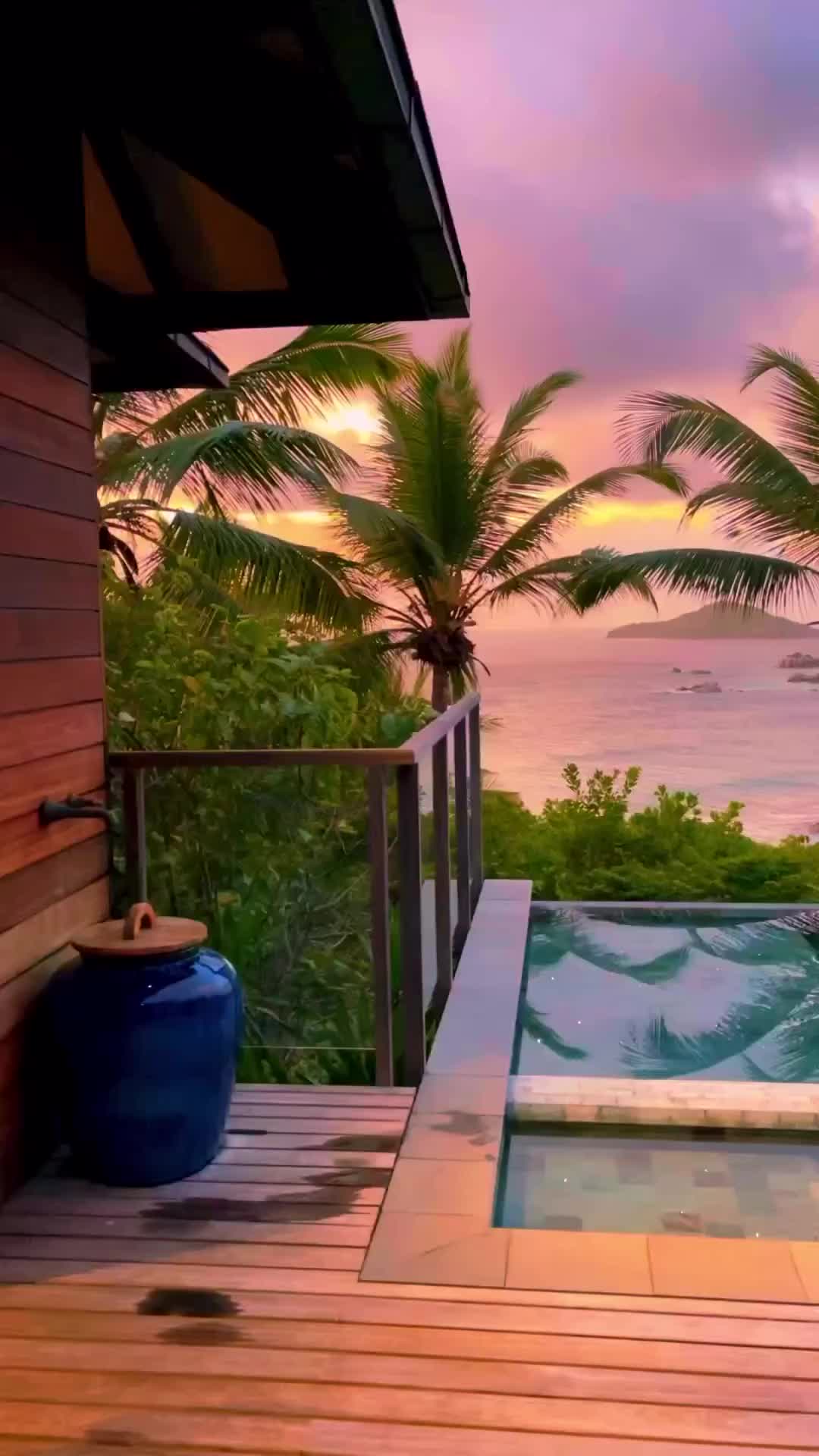 Stunning Seychelles Sunset at Six Senses Zil Pasyon