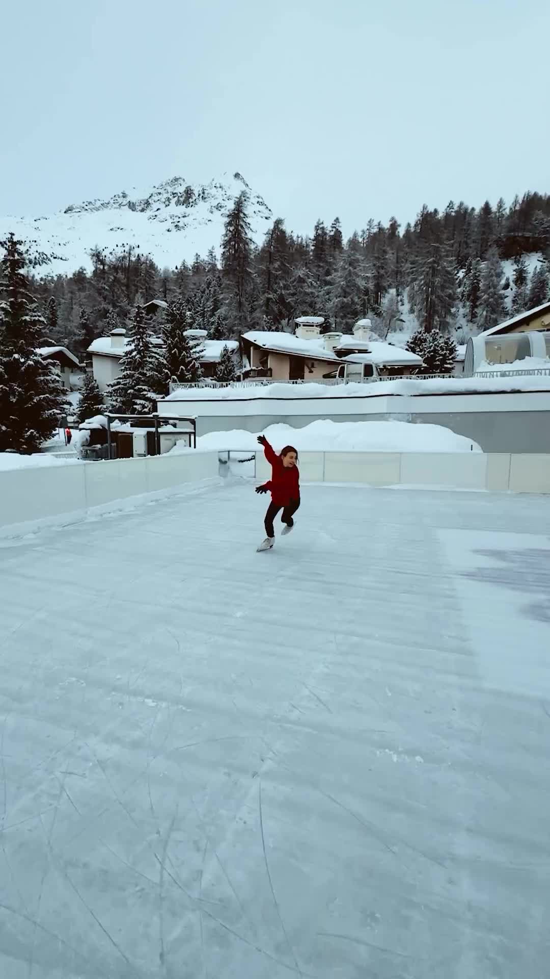 Outdoor Ice Skating at Giardino Mountain Resort 🇨🇭